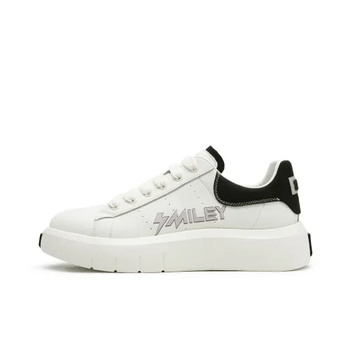 Скайтборд Кроссовки SMILEY Low Top Белые Черные Мужские
