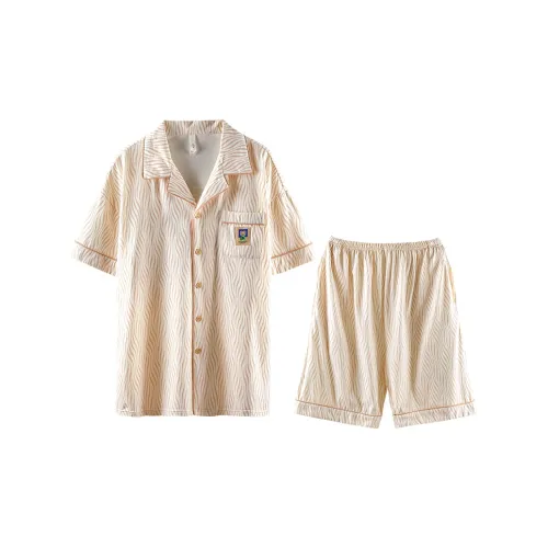 Q'NIANMA Абрикос Мужской Пижамный комплект