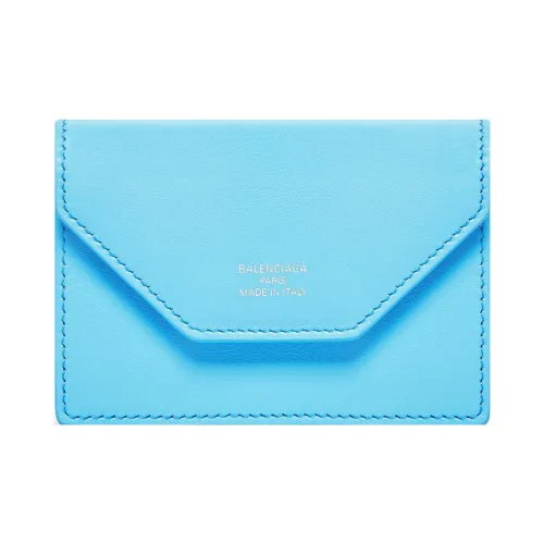 Balenciaga Гладкая Телячья Кожа Кошелек Стандартный Женский Синий