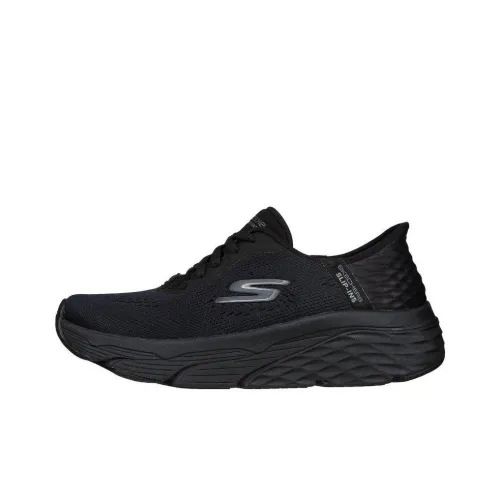 Skechers Max Cushioning Low Топ Повседневные Беговые кроссовки Женские Черные