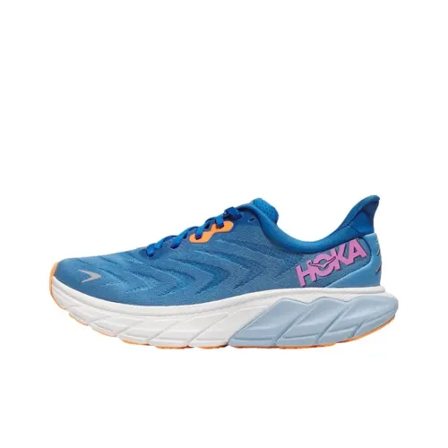 HOKA ONE ONE Arahi 6 Амортизирующие подошва Противоскользящие Устойчивые к истиранию Низкий топ Беговые кроссовки Женские Синий