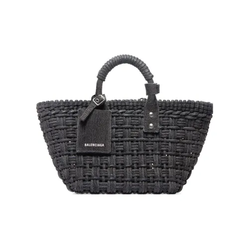 Balenciaga Bistro Деним с хлопком овечья кожа корзинка-сумка сумка через плечо сумка экстра малый женский черный