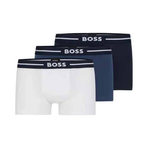 Hugo Boss 3 упаковки Мужские штаны Белый+Синий+Черный с стрелкой