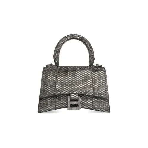 Balenciaga HOURGLASS Коровья кожа Сумка через плечо Сумка Экстра маленькая Женская Серый