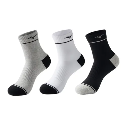 Mizuno ESSENTIAL series 3 шт Светло-пшеничный серый Унисекс MID Носки до икры