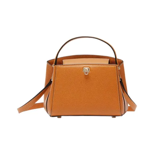 Valextra Brera Телячья кожа Сумка через плечо Сумка Мини Женская Коричневая