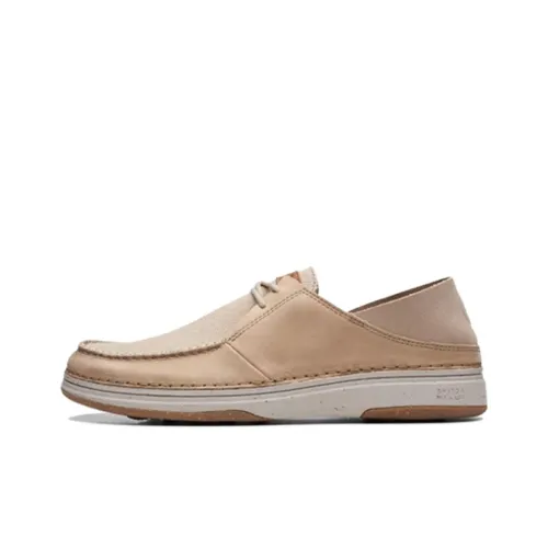 Clarks Повседневные кожаные туфли низкие, серые, мужские