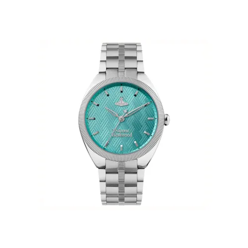 Vivienne Westwood часы на запястье Кварцевый механизм Ремешок из нержавеющей стали Синий циферблат Женские часы