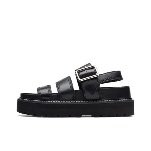 Clarks Stylish Sandals Women's Black Clarks Стильные Сандалии Женские Черные