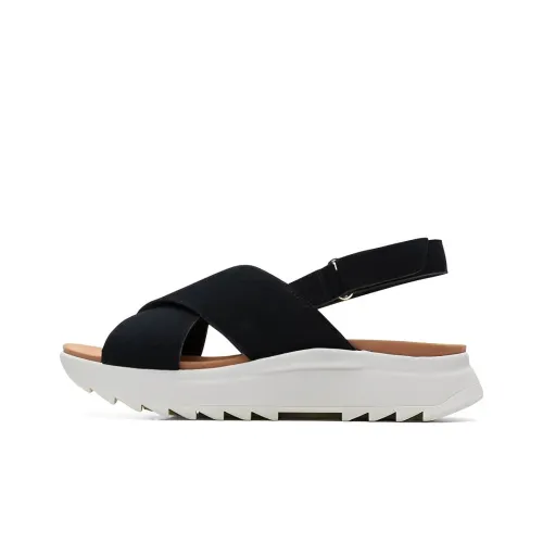 Clarks Stylish Sandals Women's Black Clarks Стильные Сандалии Женские Черные