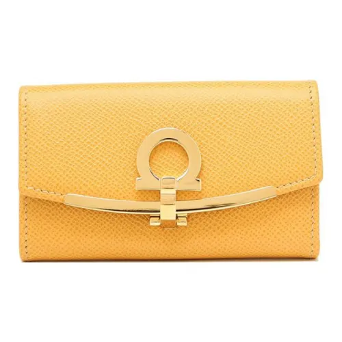 FERRAGAMO Кожа Держатель для карт Key Pouch Женские Желтый