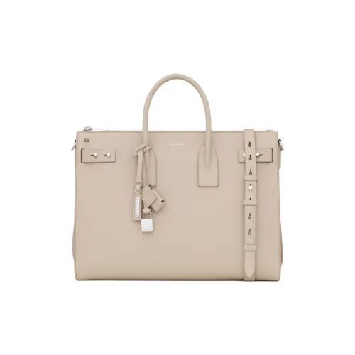 SAINT LAURENT SAC DE JOUR Сумка через плечо из телячьей кожи сумка обычного размера мужская бежевая