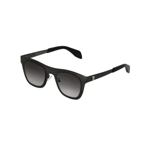 Alexander McQueen Квадратные солнцезащитные очки унисекс черные