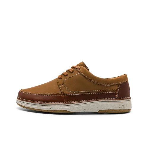 Clarks Повседневные кожаные туфли с низким верхом, цвет темная умбра, мужские