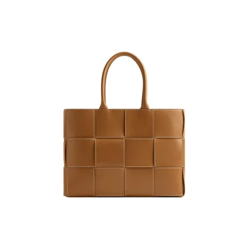 Bottega Veneta Arco Коровья кожа Тоут Сумка Сумка для покупок Сумка среднего размера Мужская Коричневая