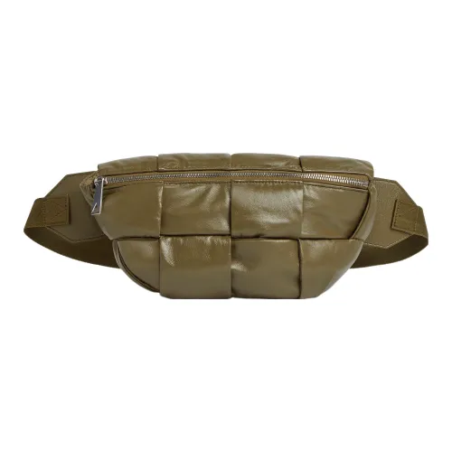 Bottega Veneta Cassette Овечья кожа Бананка Мужская Мшисто-зеленый