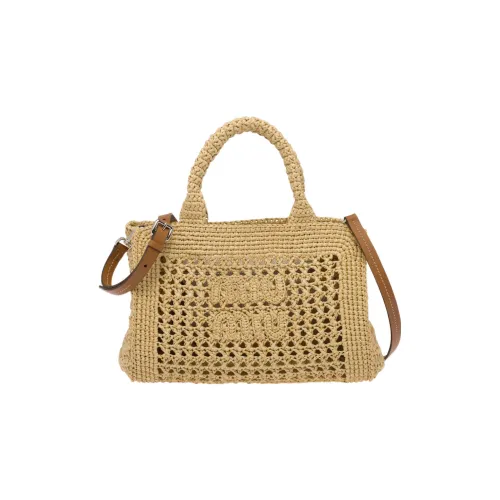 MIU MIU Солома And Прутья ивы Через плечо Сумка Женские Коричневый