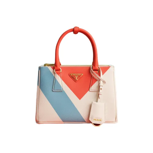 PRADA Galleria Killer Bag Сумка через плечо из кожи маленькая сумка для женщин оранжевый белый