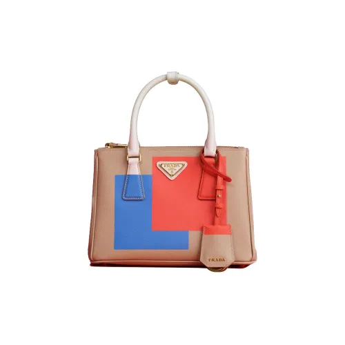 PRADA Galleria Killer Bag Кожа Сумка через плечо Сумка Маленькая Женская Пустынный Желтый Оранжевый