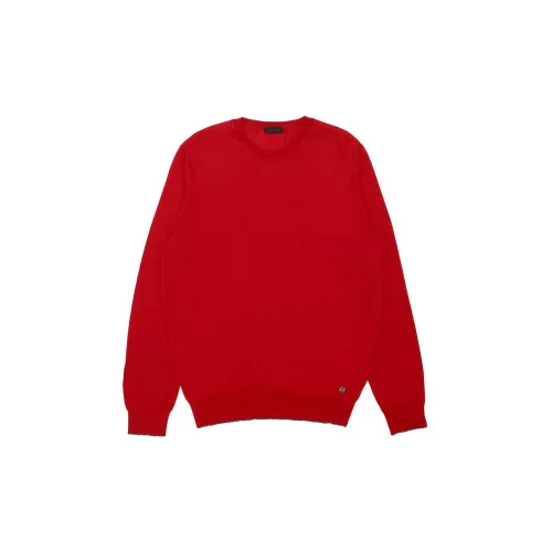 Zzegna Red Men's Sweaters Zzegna Красные Мужские Свитера