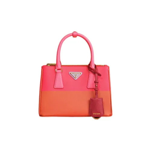 PRADA Galleria Killer Bag Кожа Сумка через плечо Сумка Маленькая Женская Медный Клубничный