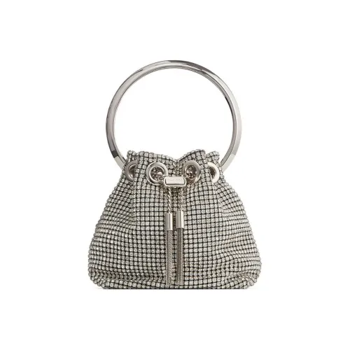 Jimmy Choo Canvas Crystal Bag Mini Women's Silver