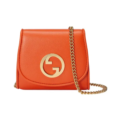 GUCCI Blondie Кожа Сумка через плечо Кошелек Средний Женский Оранжевый