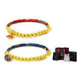 Золотая бусина браслет наполовину (Золотой-Красный цвет + Золотой-Синий комбинация) + Звезда подарочная коробка