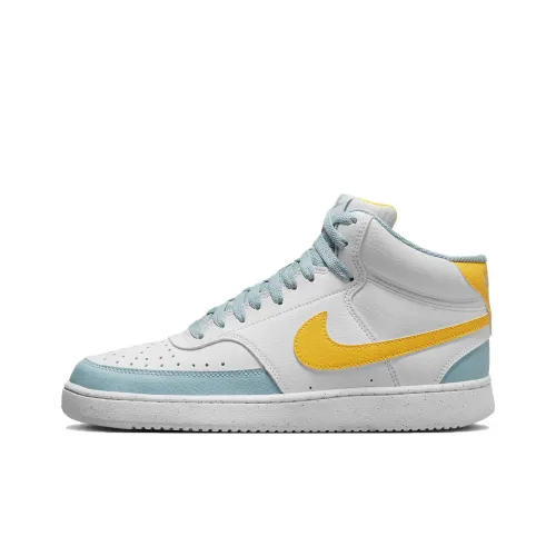 Nike Court Vision Mid Next Nature Slip Resistant Abrasion Resistant MID Топ Скейтборд Кроссовки Мужские Белый Синий