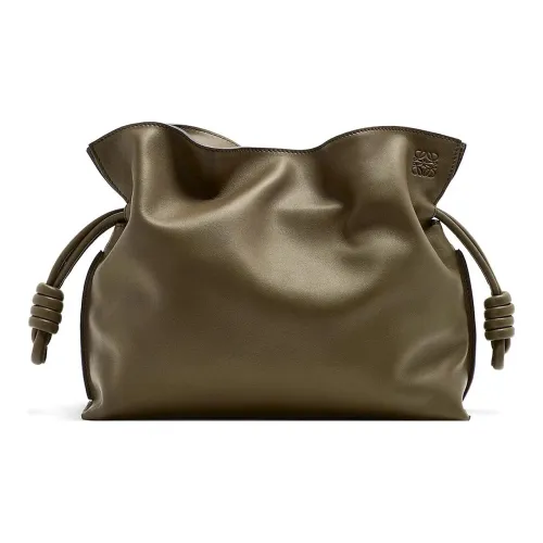 LOEWE Коровья кожа Одно плечо Через плечо Клатч Обычный Женский Темно-хаки Зеленый