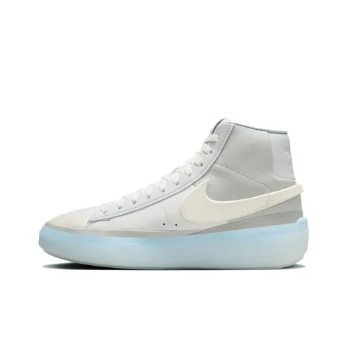 Nike Blazer 'Богиня OF Победа' Устойчивый к истиранию Дышащий MID Скейтбординг Кроссовки Женские Серый Белый
