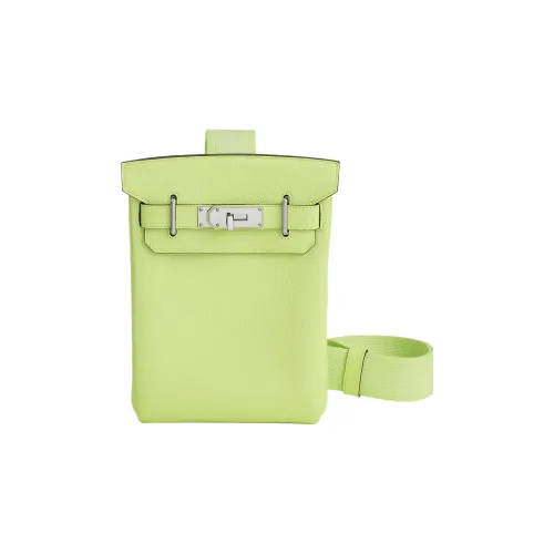 HERMES Hac a Dos Togo Сумка через плечо из коровьей кожи Унисекс Зеленый