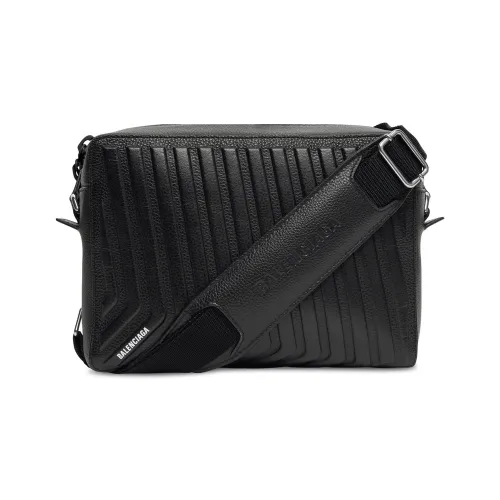 Balenciaga Car Коровья кожа Camera Сумка Сумка через плечо Обычный Мужской Черный