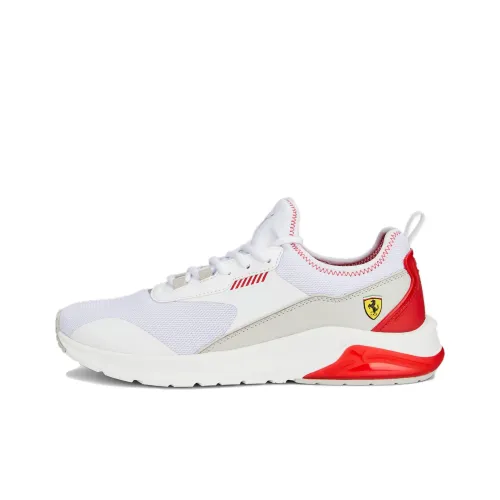 PUMA Ferrari ELECTRON E Низкий Топ Спортивная Повседневная Обувь Мужская Белый Красный