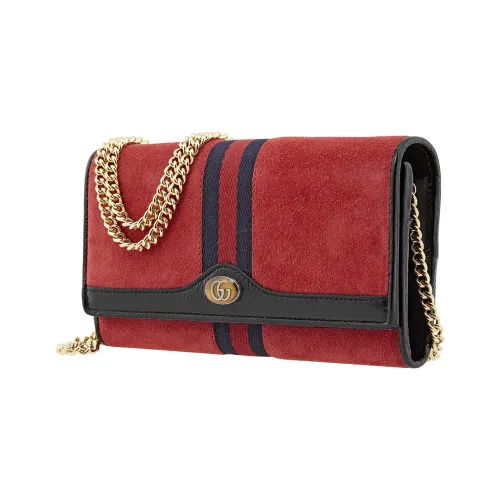 GUCCI Ophidia Замша Кошелек Клатч Сумка через плечо Сумка на плечо Мини Женский Красный