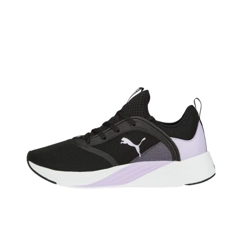 PUMA Softride Slip-Resistant Abrasion-Resistant Низкий Топ Беговые Кроссовки Женские Черный Белый Фиолетовый