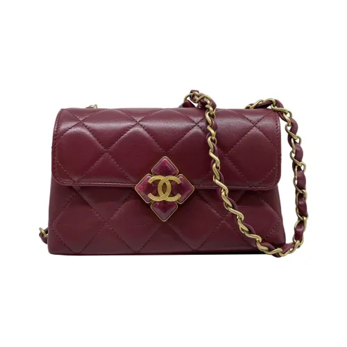 CHANEL Lambskin Сумка через плечо Мини Женская Красная