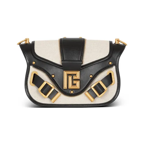 BALMAIN Linen Crossbody Bag Shoulder Bag Women's