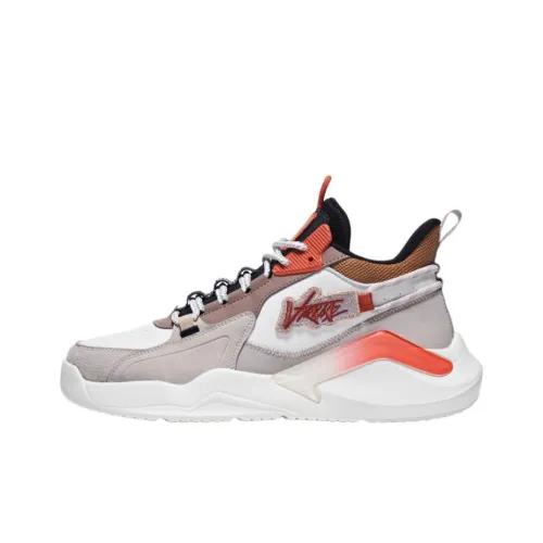 QIAODAN Get Rich Every Day Slip-Resistant Abrasion-Resistant MID Топ Скейтборд Кроссовки Мужские Коричнево-Красные