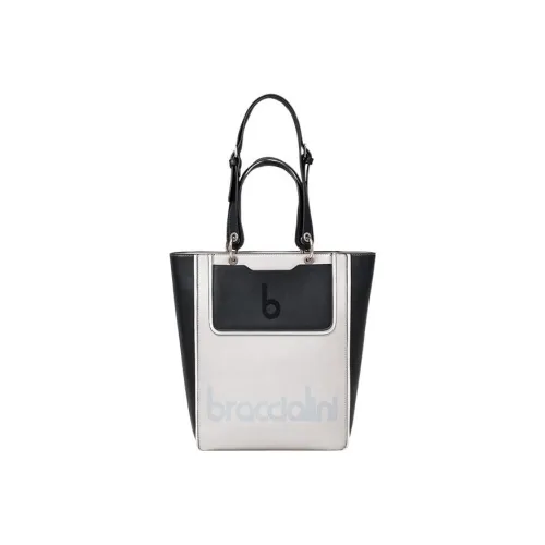 Braccialini Коровья кожа Одно плечо Сумка Тоут Сумка Большая Женская Белая и Черная