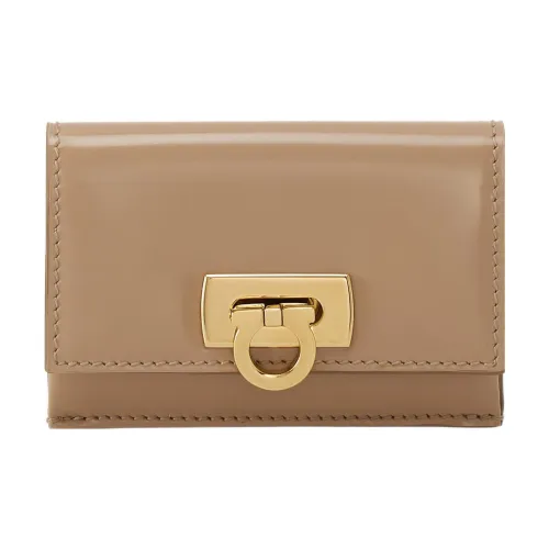 FERRAGAMO GANCINI Smooth Коровья Кожа Держатель для Карт Женский Светлый Яркий