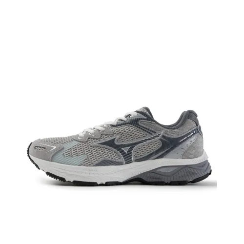 Mizuno Racer S Low Топ Повседневный Тренировки Бег на длинные дистанции Спринт Городской Коммутирование Беговые кроссовки Унисекс Серебристо-серый