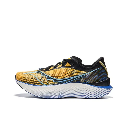 Saucony Endorphin Pro 3 Беговые кроссовки Низкий топ Желтый Синий Унисекс