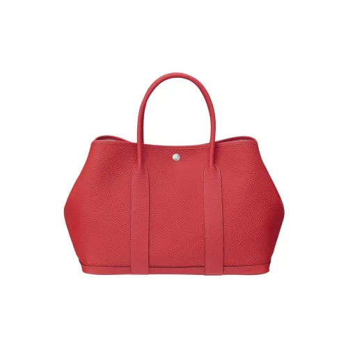 HERMES Garden Party COUNTRY Коровья кожа Сумка Женские A5 Bougainvillier Камео Красный