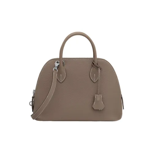 HERMES Bolide Evercolor Телячья кожа Сумка для боулинга Сумка через плечо Сумка Женская 18 этуп слоново-серый