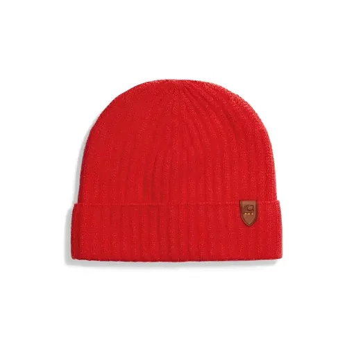 COACH Кашемир Шапка-бини Красная Унисекс