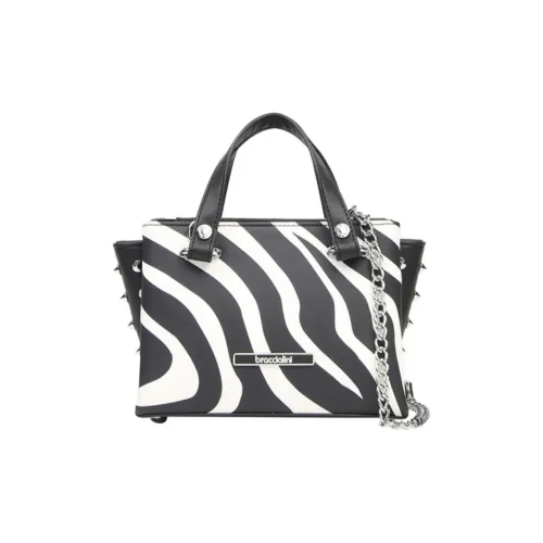 Braccialini Сумка из ПВХ с цепочкой Wings Сумка через плечо Сумка Маленькая Женская Черная Белая