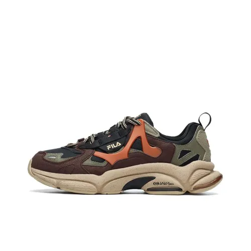 FILA FUSION Низкий топ Повседневная беговая обувь Мужская Черный Красный