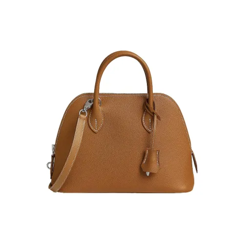 HERMES Bolide Epsom Телячья кожа Bowling Сумка Сумка через плечо Женская 37 Золотисто-коричневый