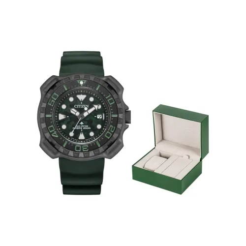 CITIZEN Ecology Drive Collection Светильник Кварцевый механизм Резиновый ремешок Часы Мужские Белый циферблат BN0228 06W